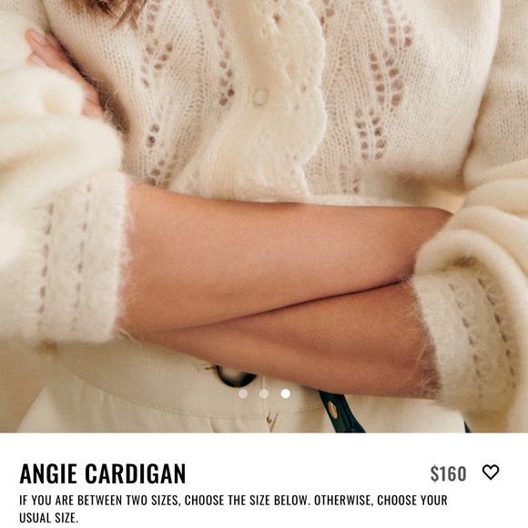 Sezane Cream Angie Cardigan - Picture 3 of 4